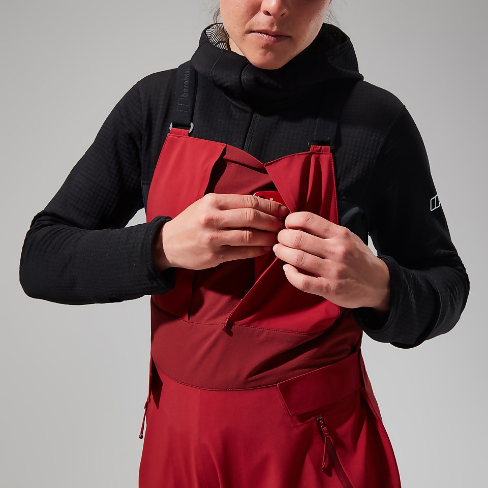MTN Arete Descend GTX Bib Pants für Damen - Rot
