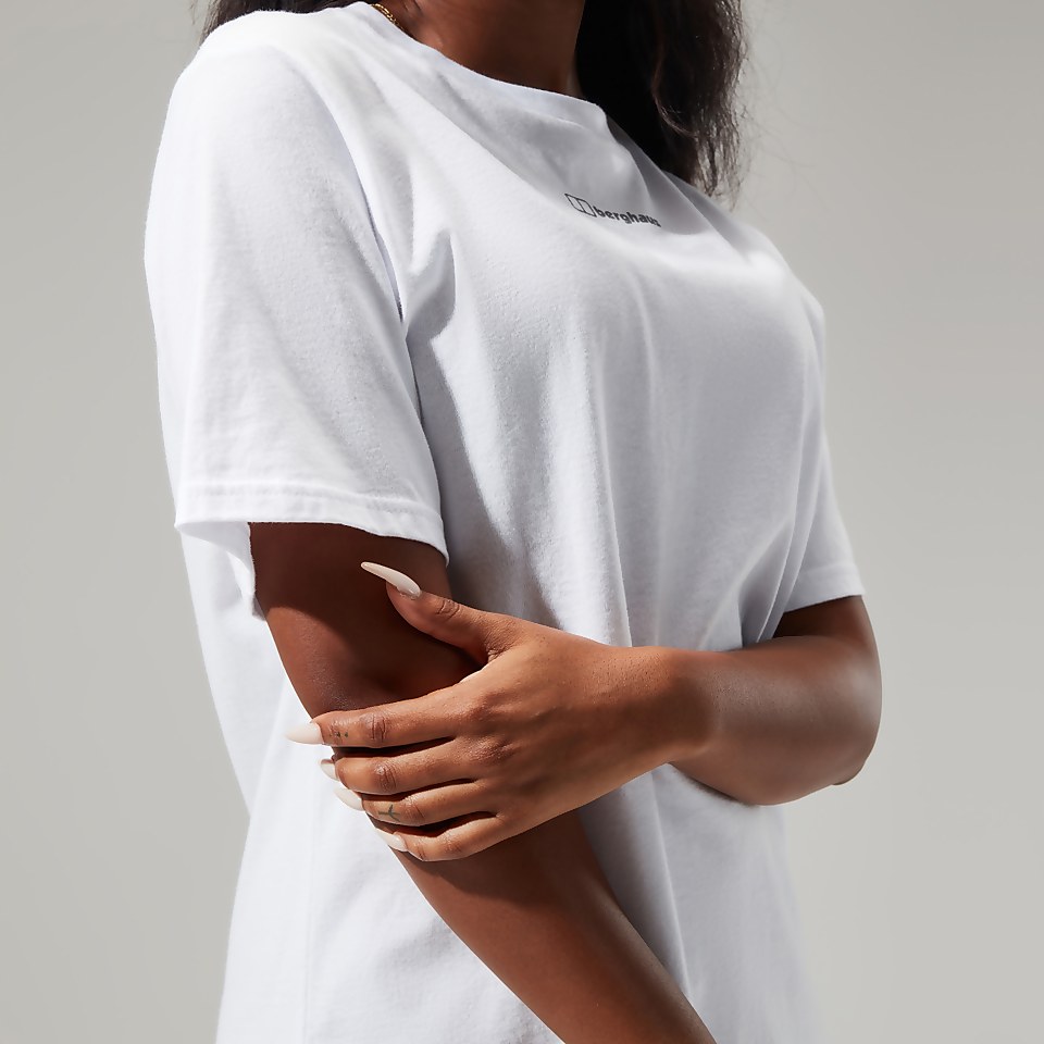 Women's Boyfriend Logo Short Sleeve Tee Pure White