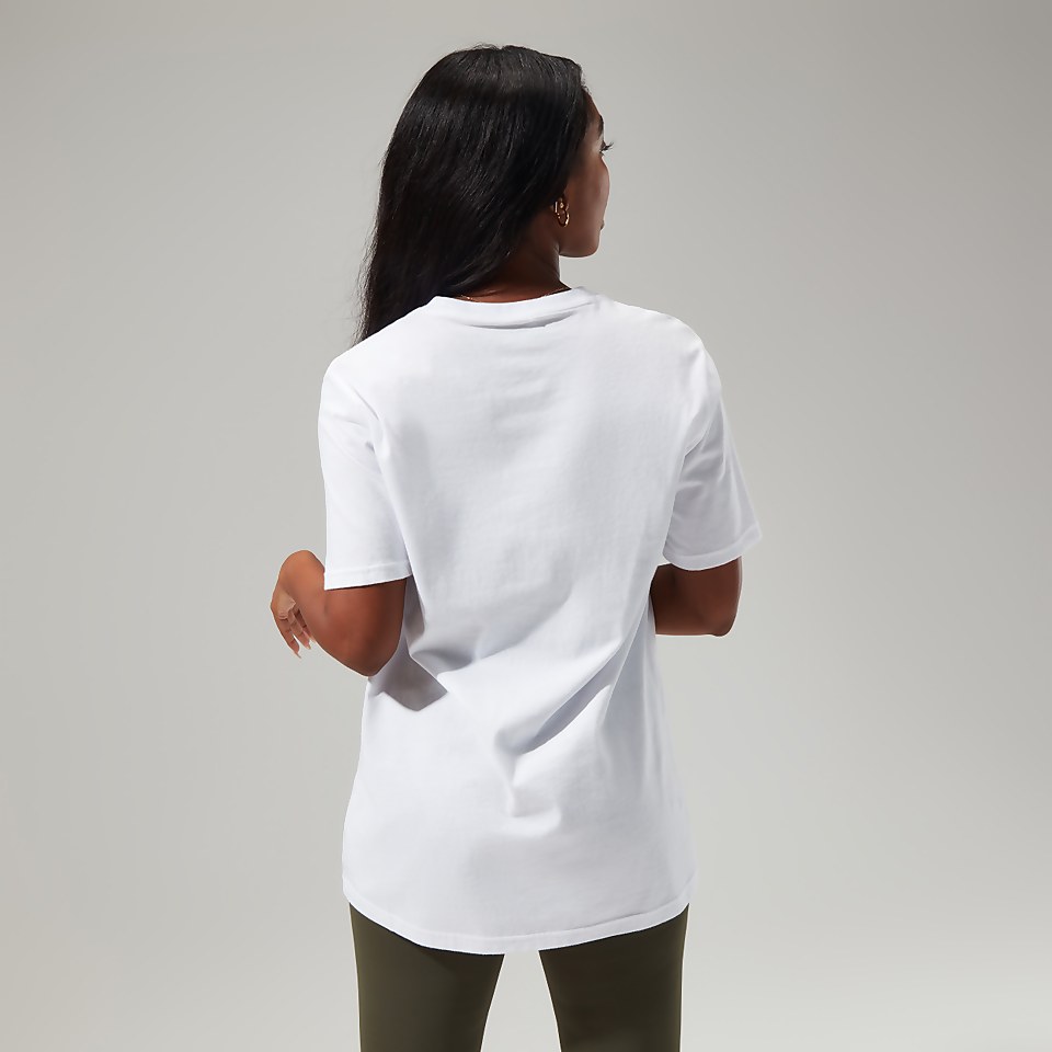 Women's Boyfriend Logo Short Sleeve Tee Pure White