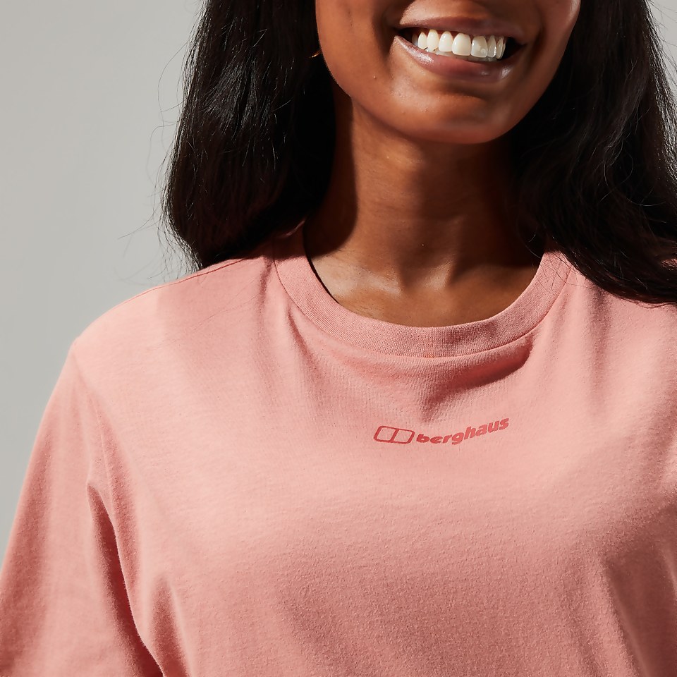 Boyfriend Logo Short Sleeve T-Shirt für Damen - Rosa
