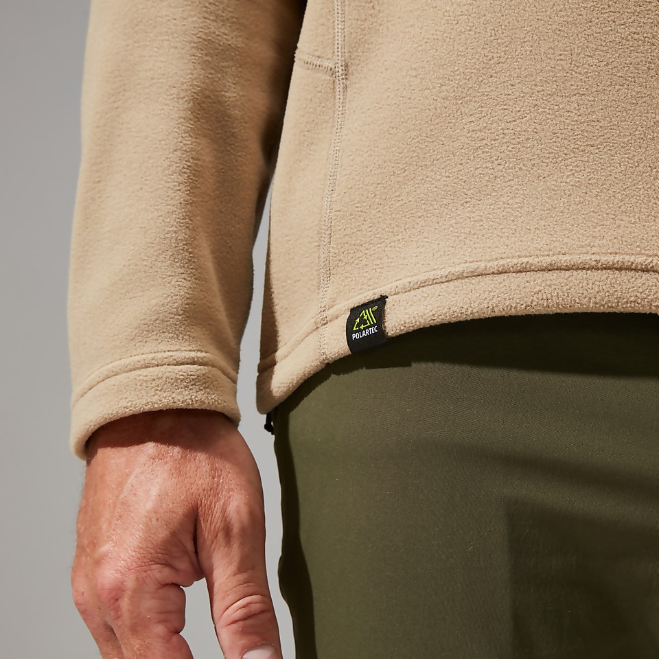 Men's Prism Micro Polartec Half Zip Fleece- Natural