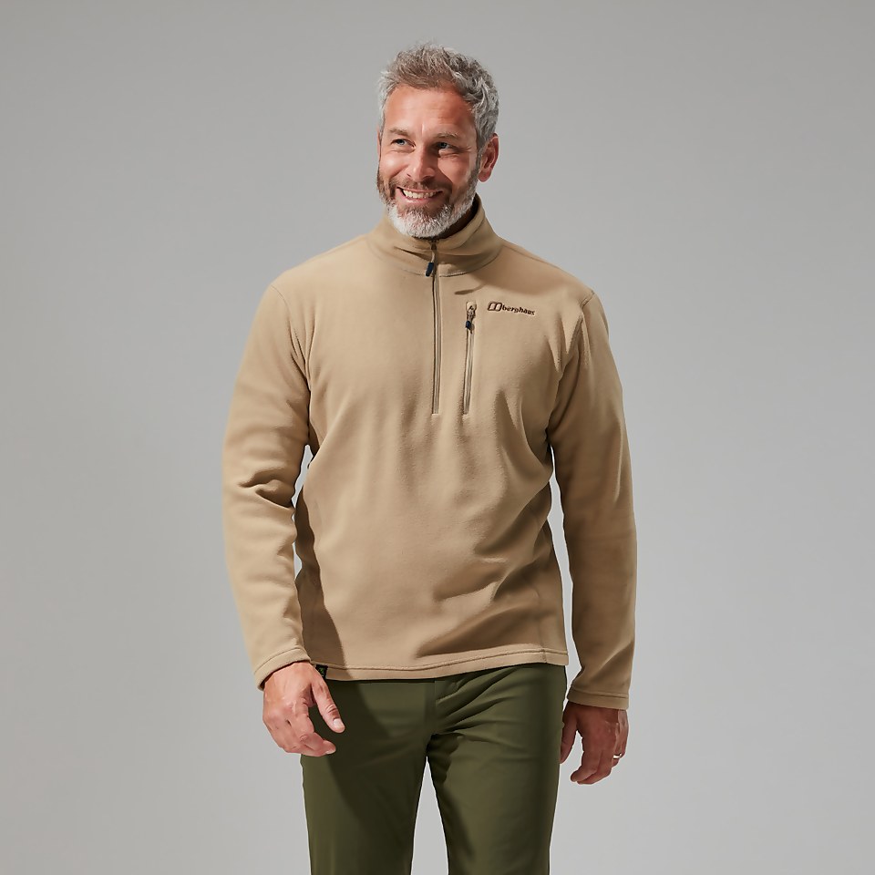 Men's Prism Micro Polartec Half Zip Fleece- Natural
