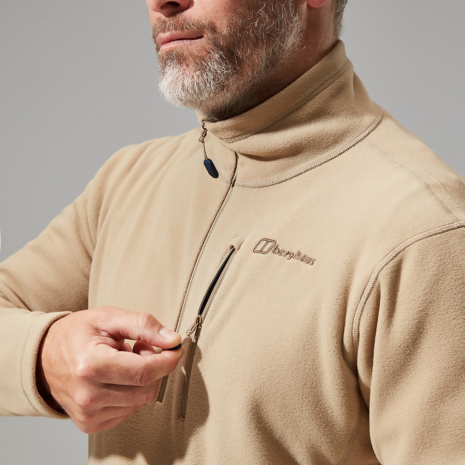 Men's Prism Micro Polartec Half Zip Fleece- Natural