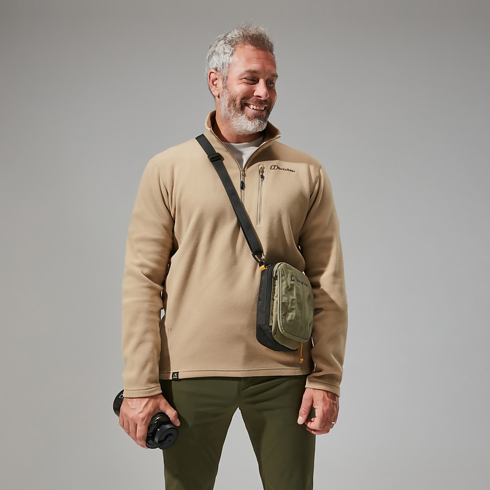 Men's Prism Micro Polartec Half Zip Fleece- Natural
