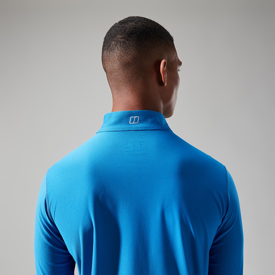 24/7 Long Sleeve Half Zip Tech T-Shirt für Herren - Blau