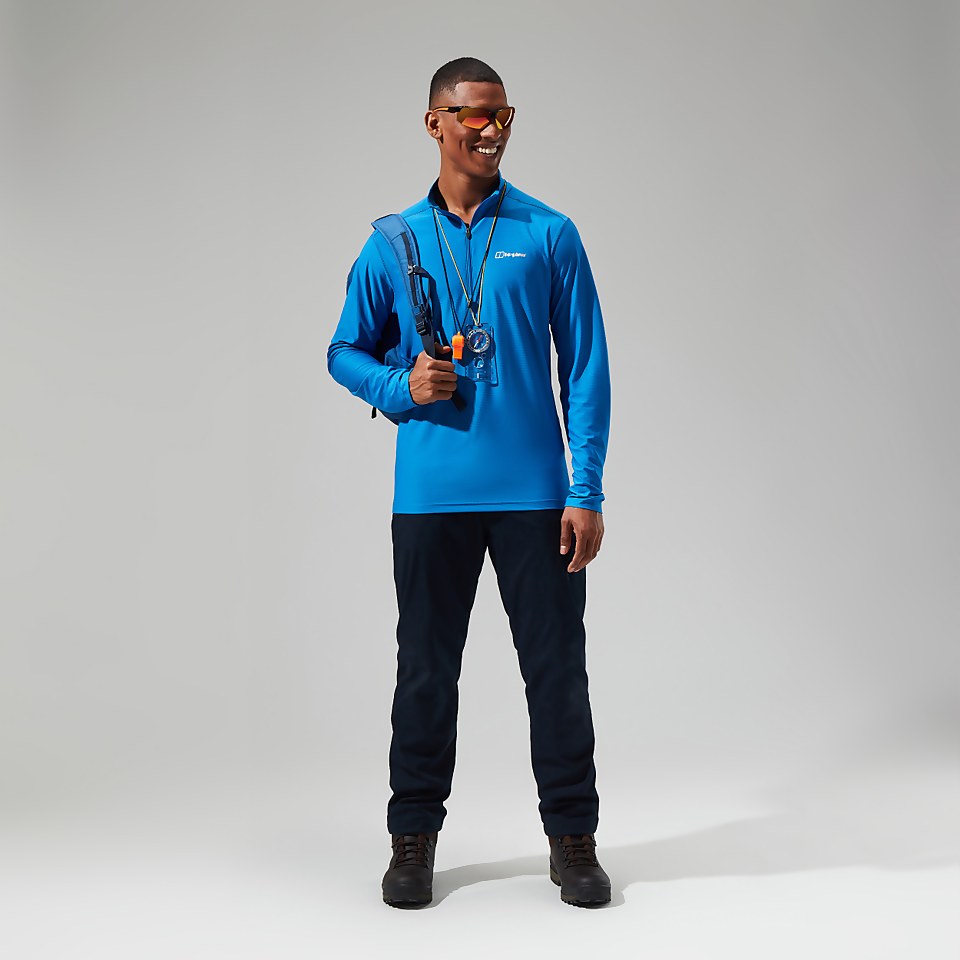 24/7 Long Sleeve Half Zip Tech T-Shirt für Herren - Blau