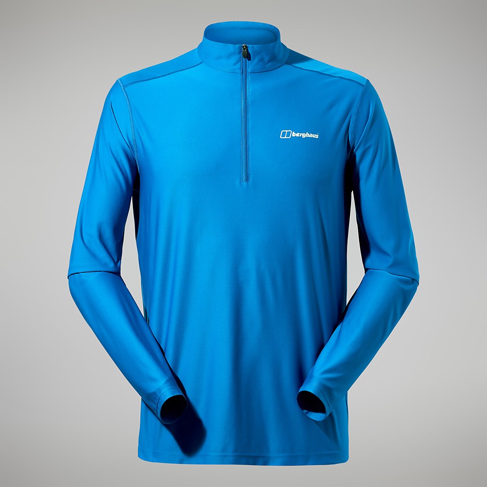 24/7 Long Sleeve Half Zip Tech T-Shirt für Herren - Blau