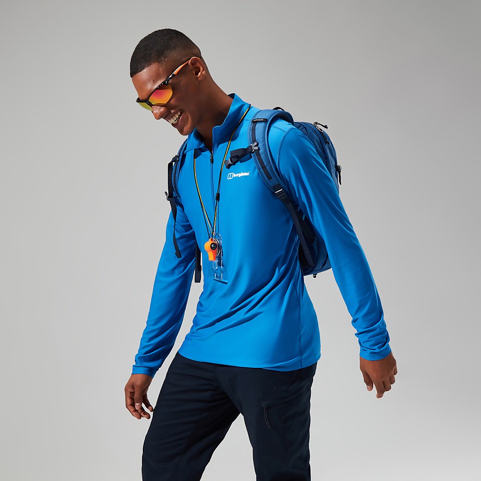 24/7 Long Sleeve Half Zip Tech T-Shirt für Herren - Blau