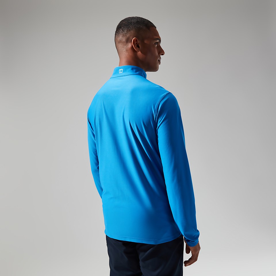 24/7 Long Sleeve Half Zip Tech T-Shirt für Herren - Blau