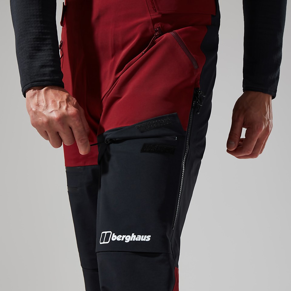 Men's MTN Arete Descend GTX Bib Pants - Dark Red/Black