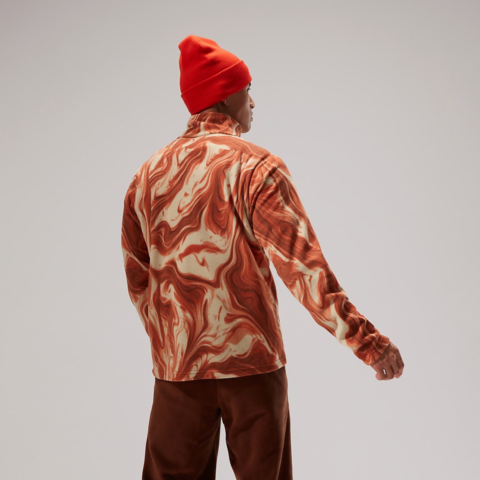 Unisex Prism Print Trango Half-zip Fleece - Brown/Natural