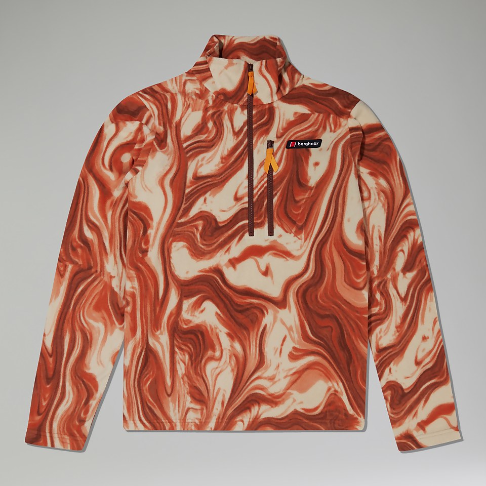 Unisex Prism Print Trango Half-zip Fleece - Brown/Natural