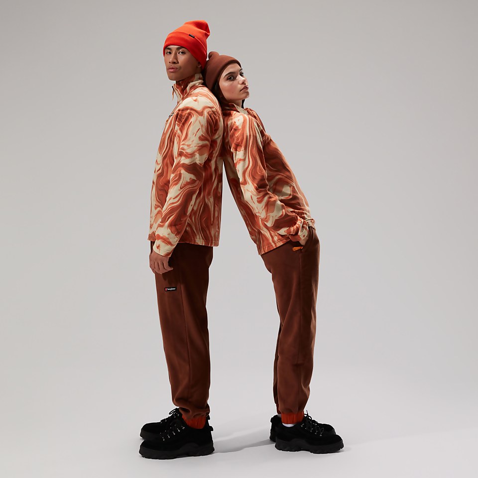 Unisex Prism Print Trango Half-zip Fleece - Brown/Natural