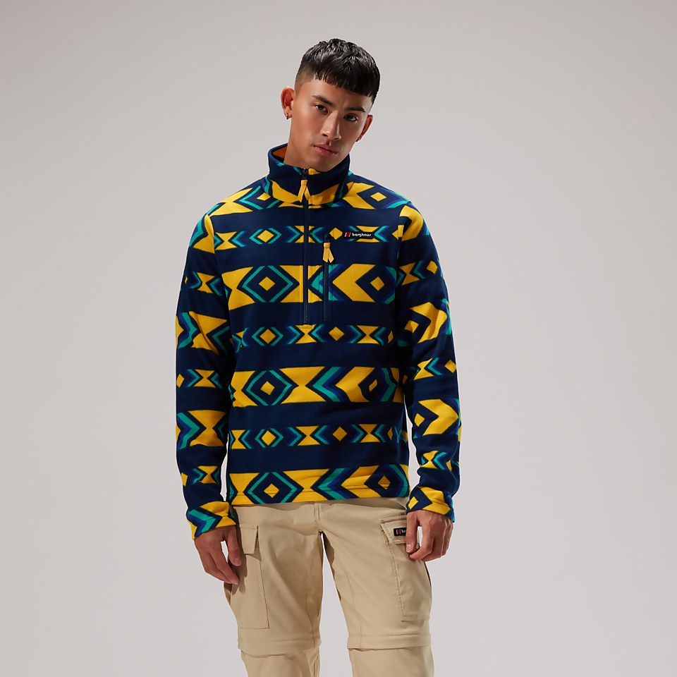 Unisex Prism Print Trango Half-zip Fleece - Blue/Turquoise