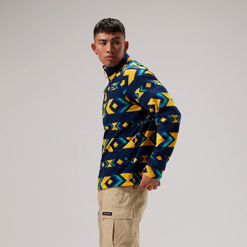 Unisex Prism Print Trango Half-zip Fleece - Blue/Turquoise