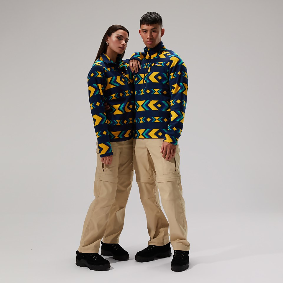Unisex Prism Print Trango Half-zip Fleece - Blue/Turquoise