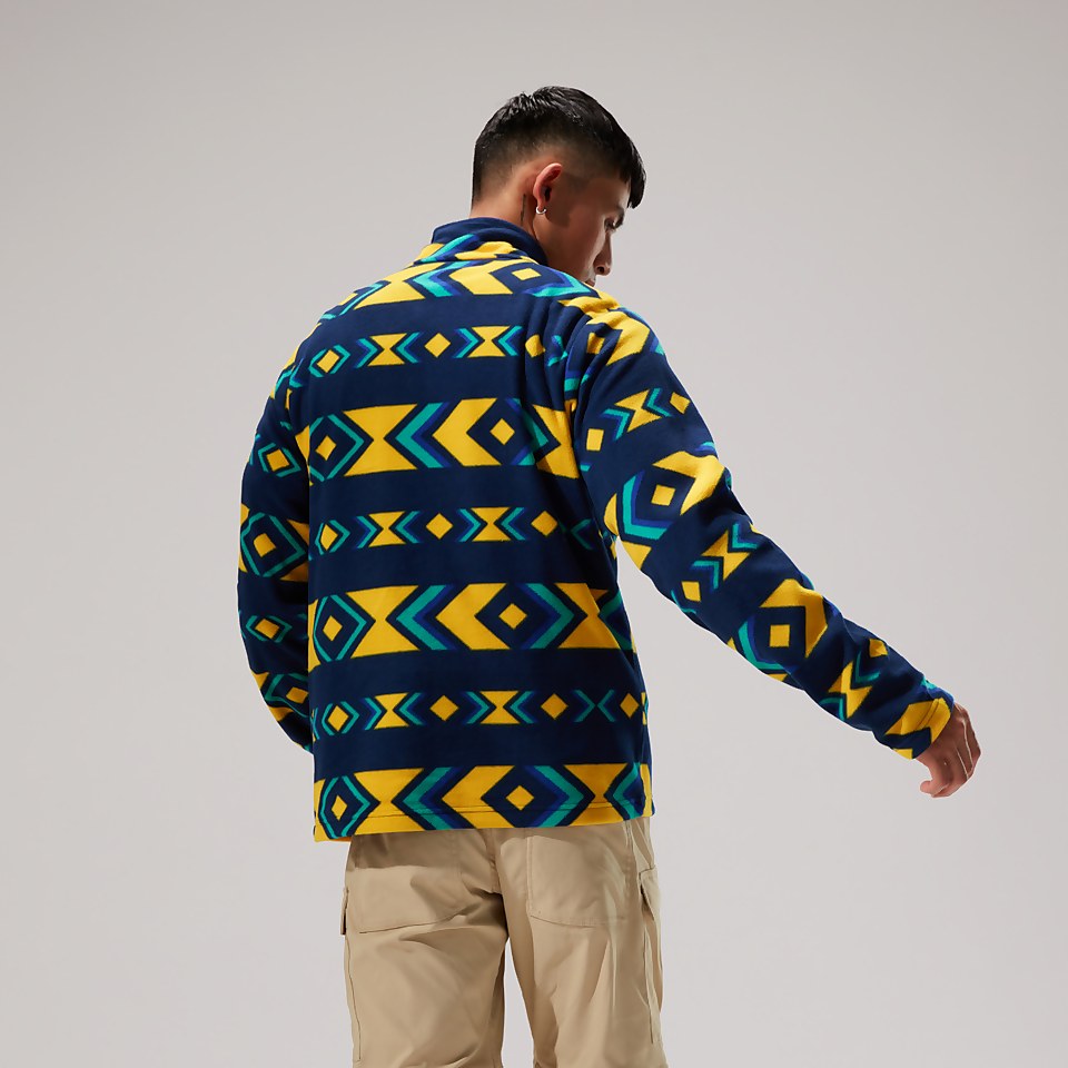 Unisex Prism Print Trango Half-zip Fleece - Blue/Turquoise