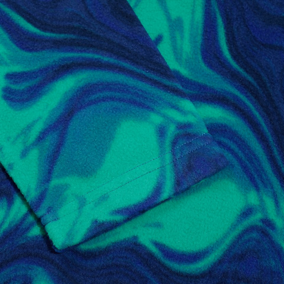 Unisex Prism Print Trango Half-zip Fleece - Blue/Turquoise