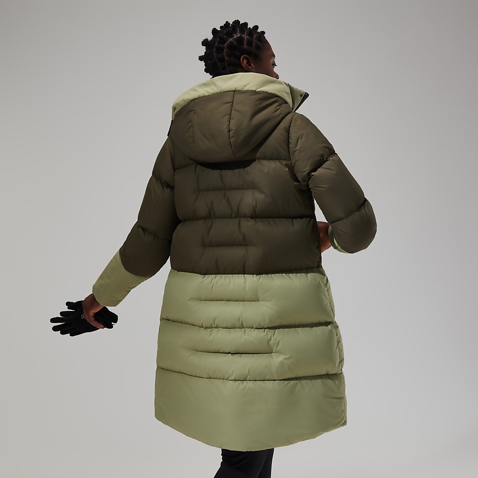 Combust Reflect Lange Jacke für Damen - Grün