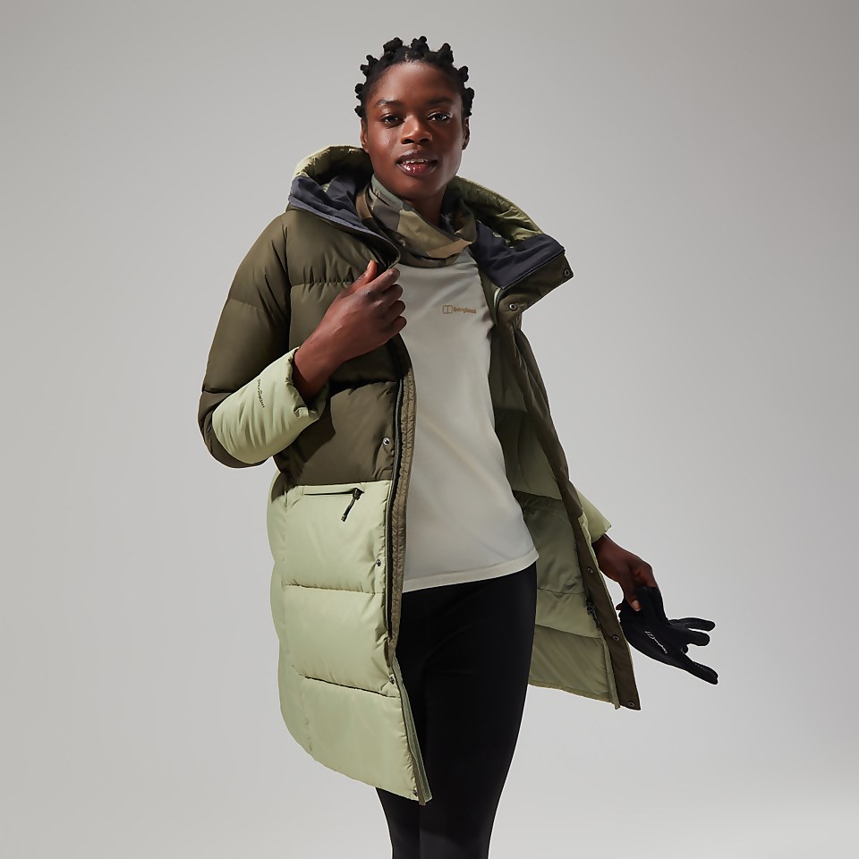 Combust Reflect Lange Jacke für Damen - Grün