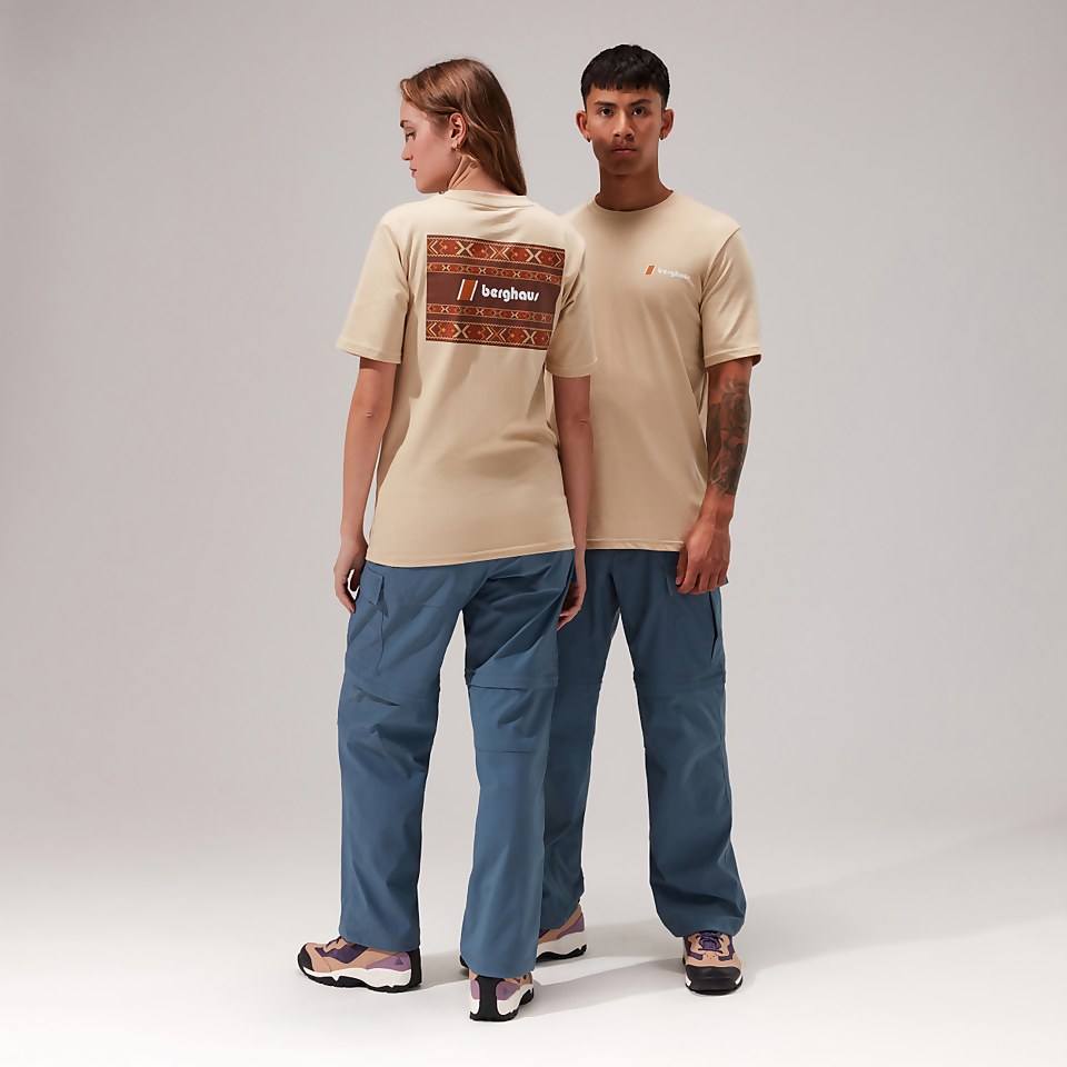 Unisex Aztec Block T-Shirt - Natural