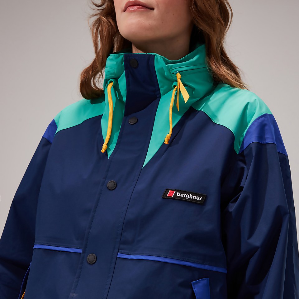 Women's Mayeurvate Waterproof Jacket - Dark Blue/Turquoise