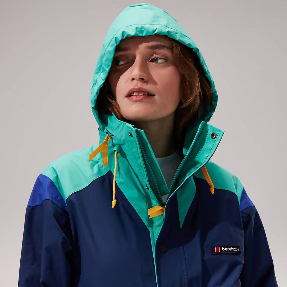 Women's Mayeurvate Waterproof Jacket - Dark Blue/Turquoise