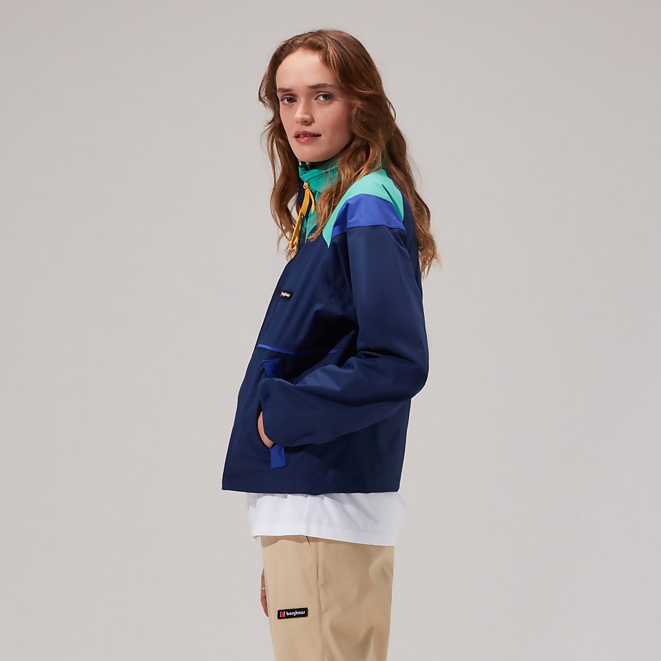 Women's Mayeurvate Waterproof Jacket - Dark Blue/Turquoise