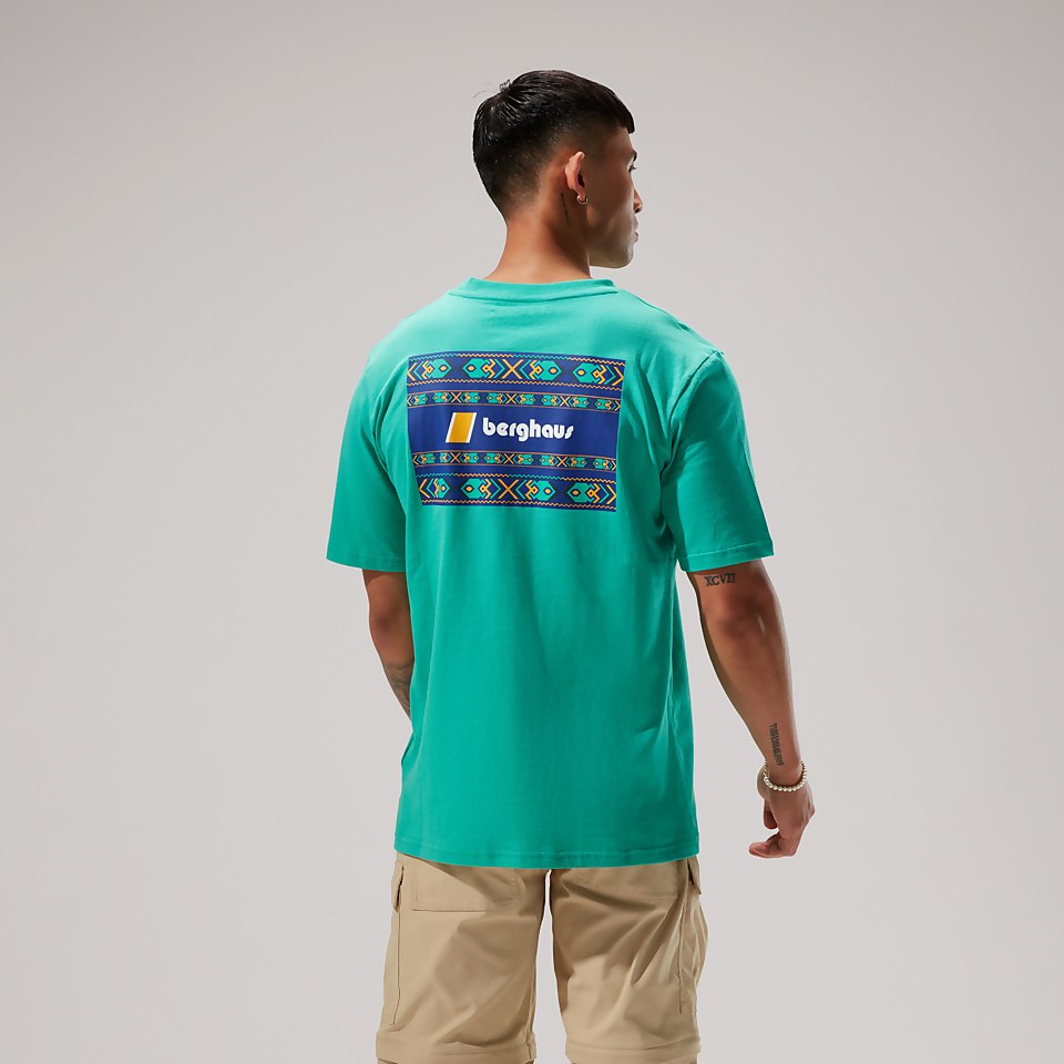 Unisex Aztec Block T-Shirt - Turquoise