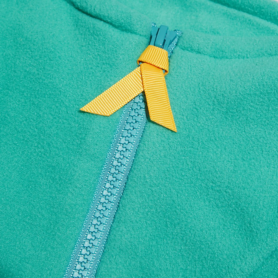 Women's Oversized Aztec Half-zip Fleece - Turquoise