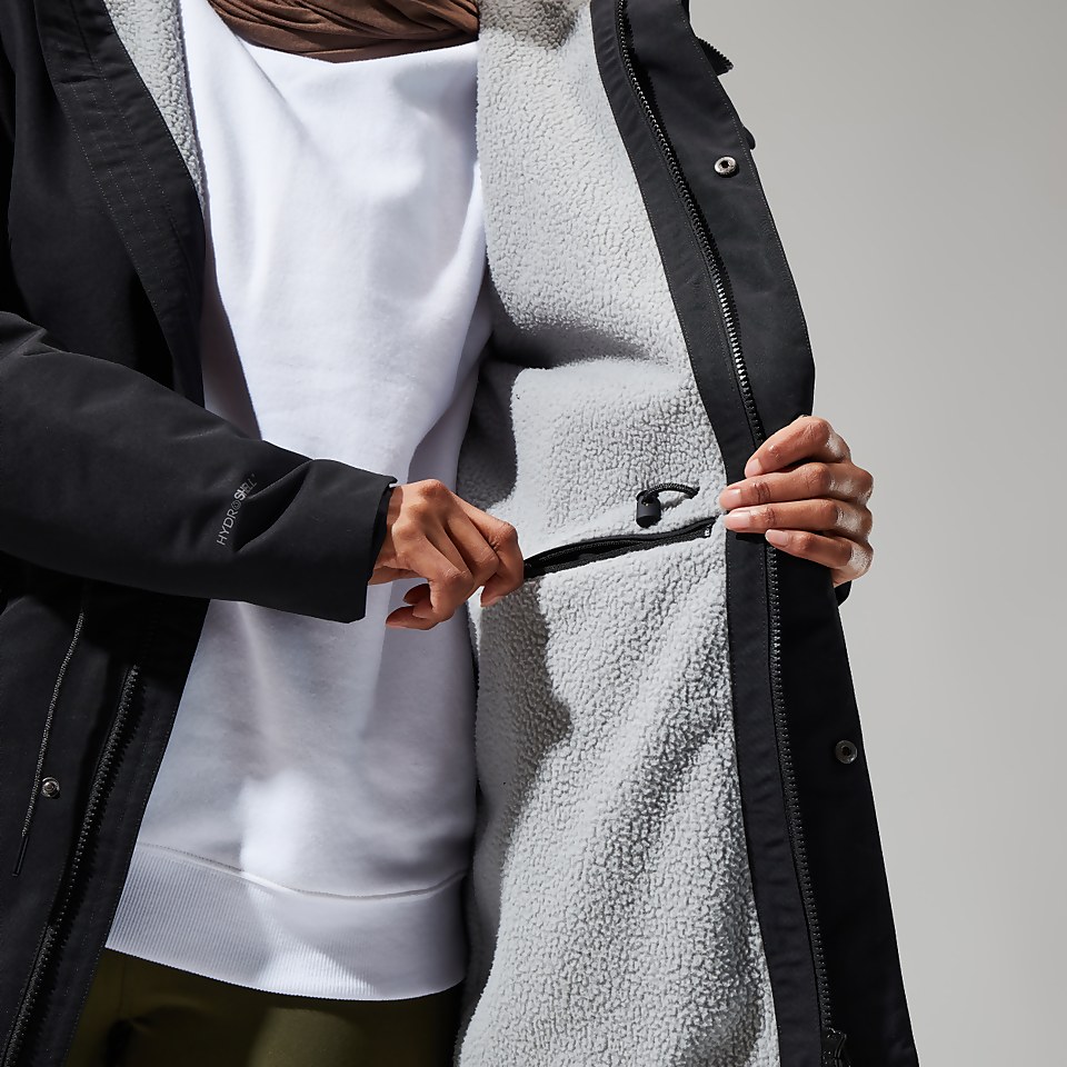 Women's Foxghyll Hooded Parka - Black/Grey