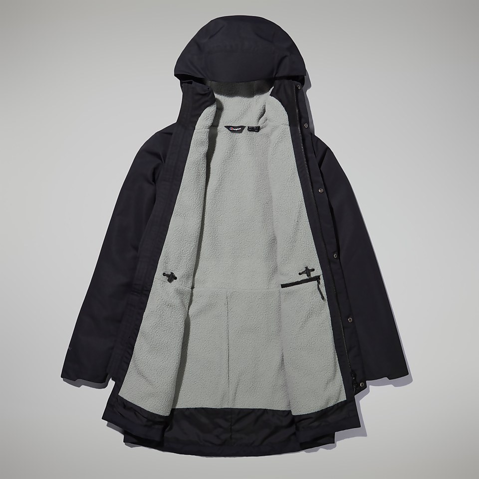 Women's Foxghyll Hooded Parka - Black/Grey
