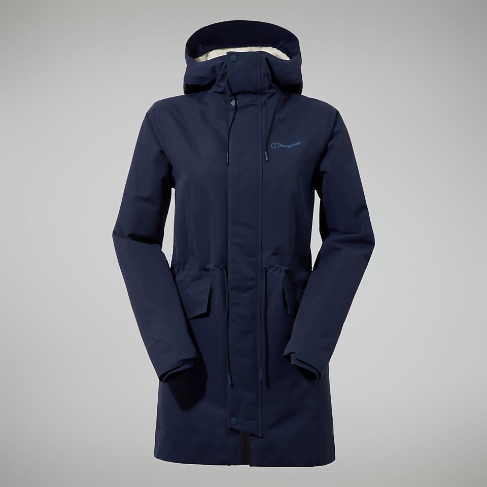 Women's Foxghyll Hooded Parka - Dark Blue/Natural