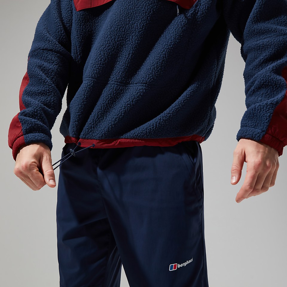 Unisex Urban Oversized Smock Fleece - Dark Blue/Dark Red