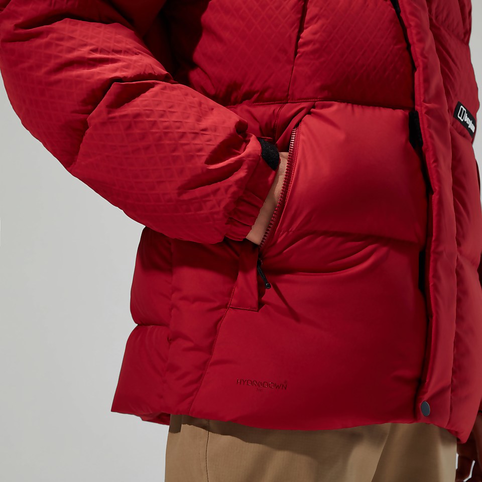 Men's Fawdon Down Jacket - Dark Red/Black