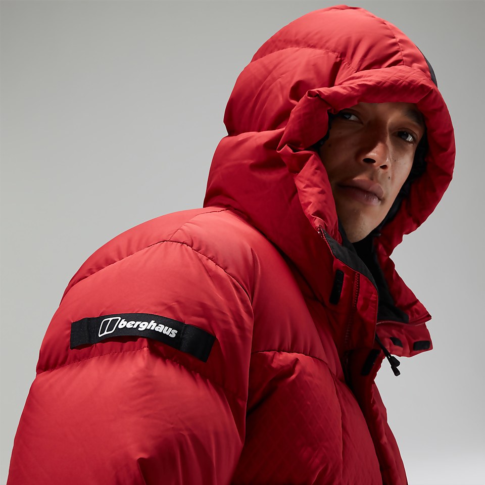 Men's Fawdon Down Jacket - Dark Red/Black