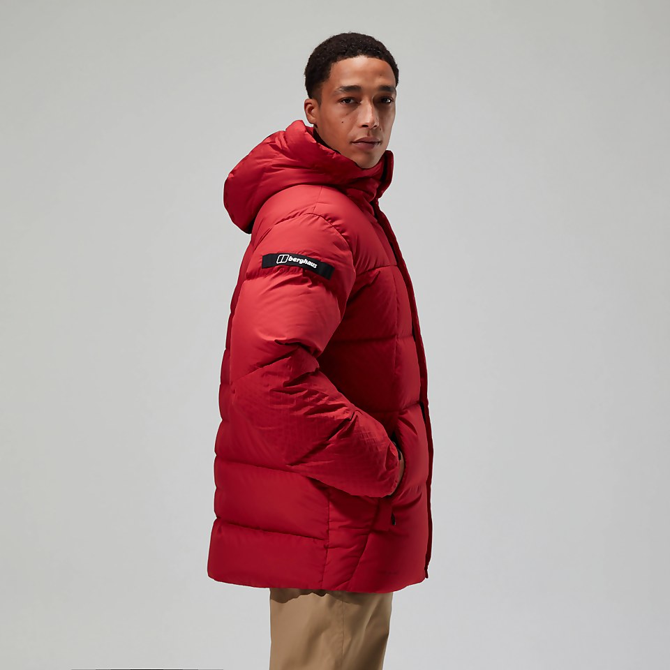 Men's Fawdon Down Jacket - Dark Red/Black