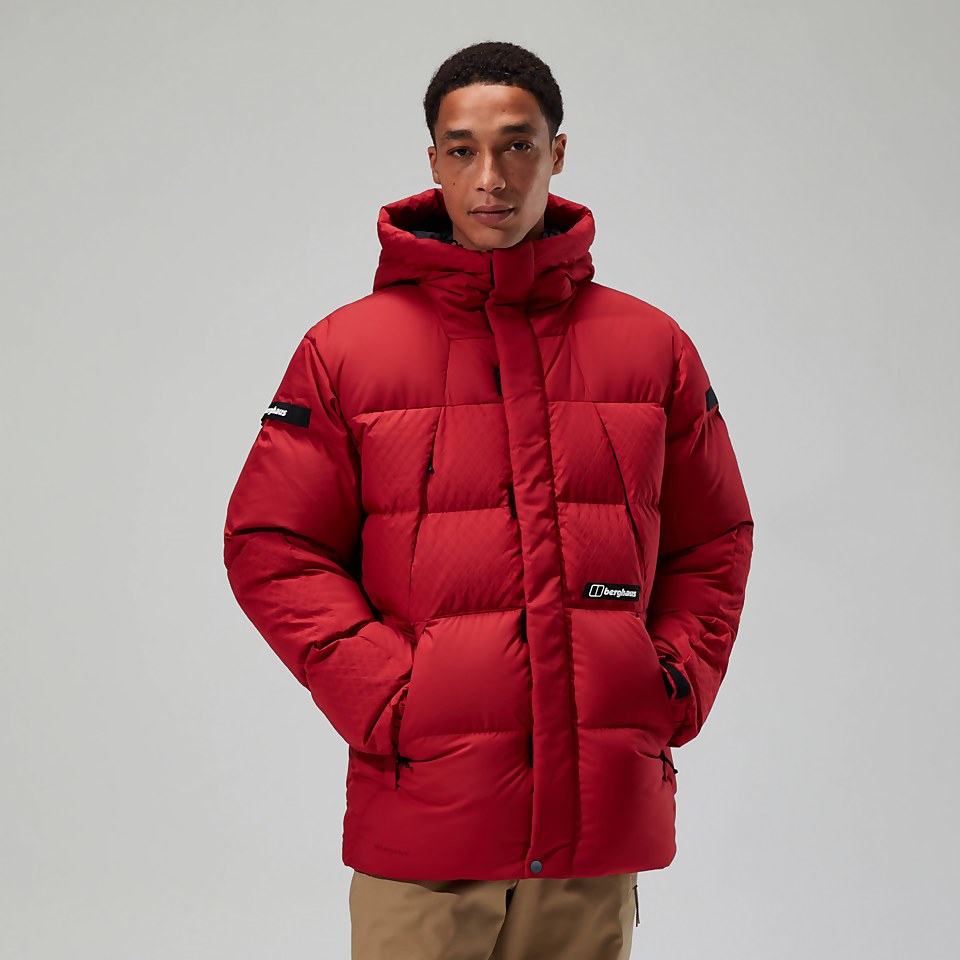 Men's Fawdon Down Jacket - Dark Red/Black