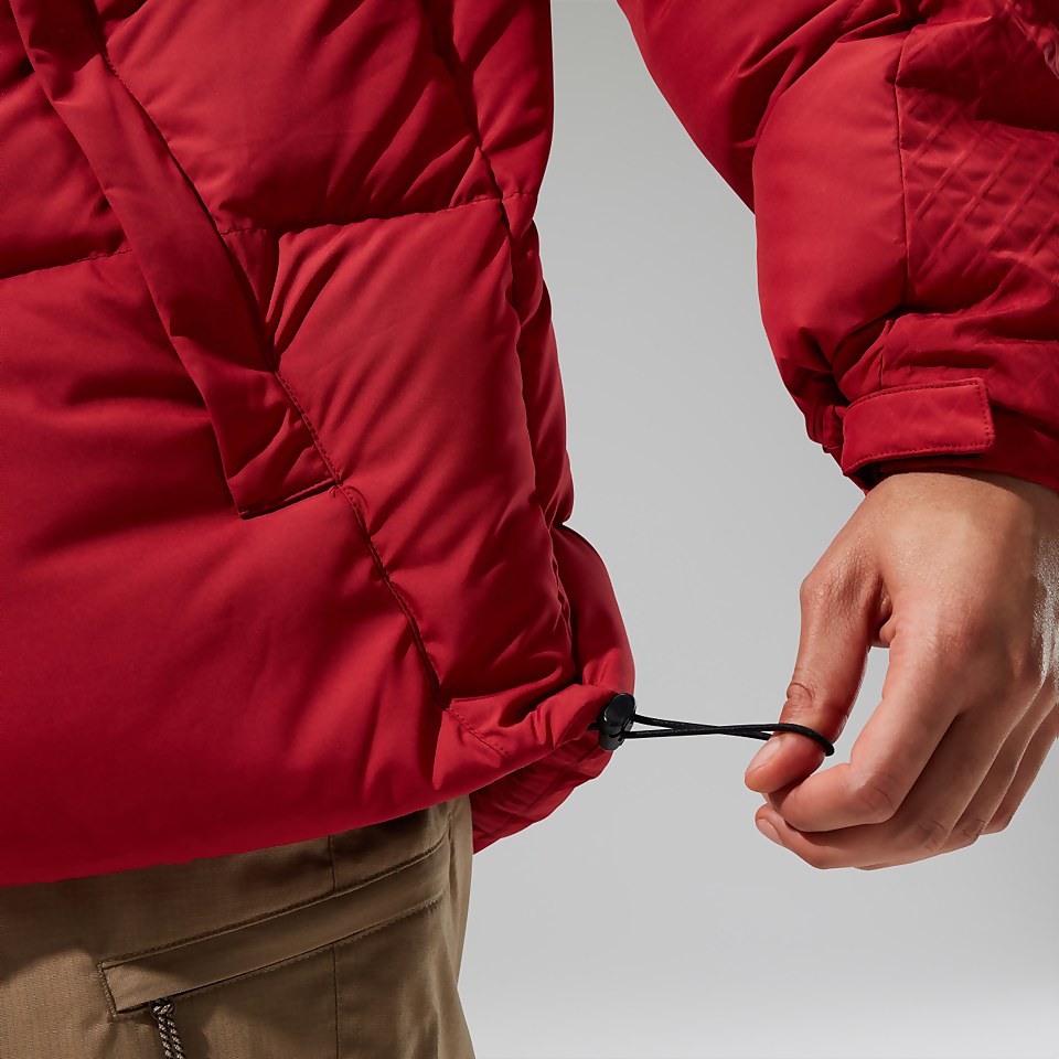 Men's Fawdon Down Jacket - Dark Red/Black