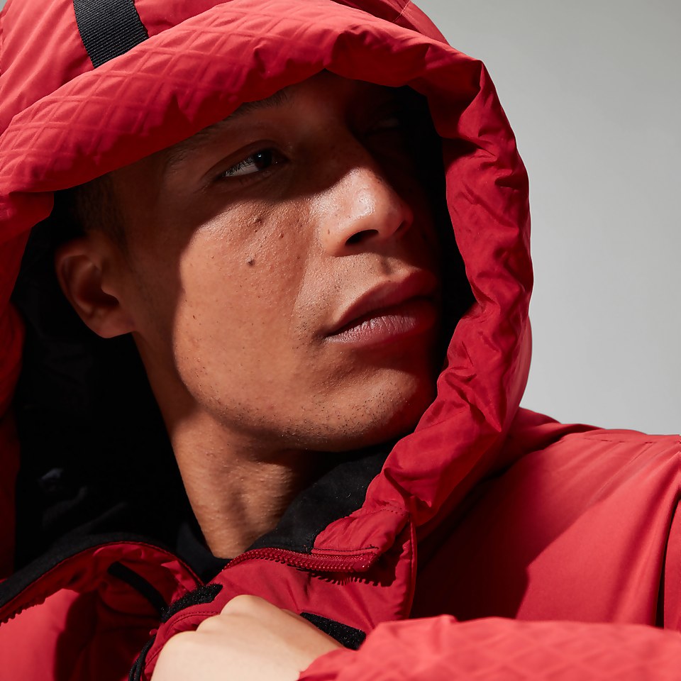 Men's Fawdon Down Jacket - Dark Red/Black