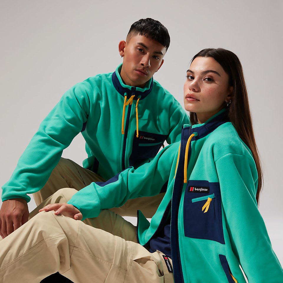 Unisex Ascent 91 Fleece Jacket - Turquoise/Dark Blue
