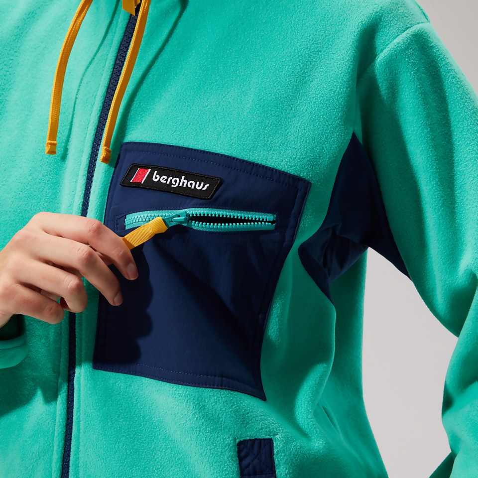 Unisex Ascent 91 Fleece Jacket - Turquoise/Dark Blue