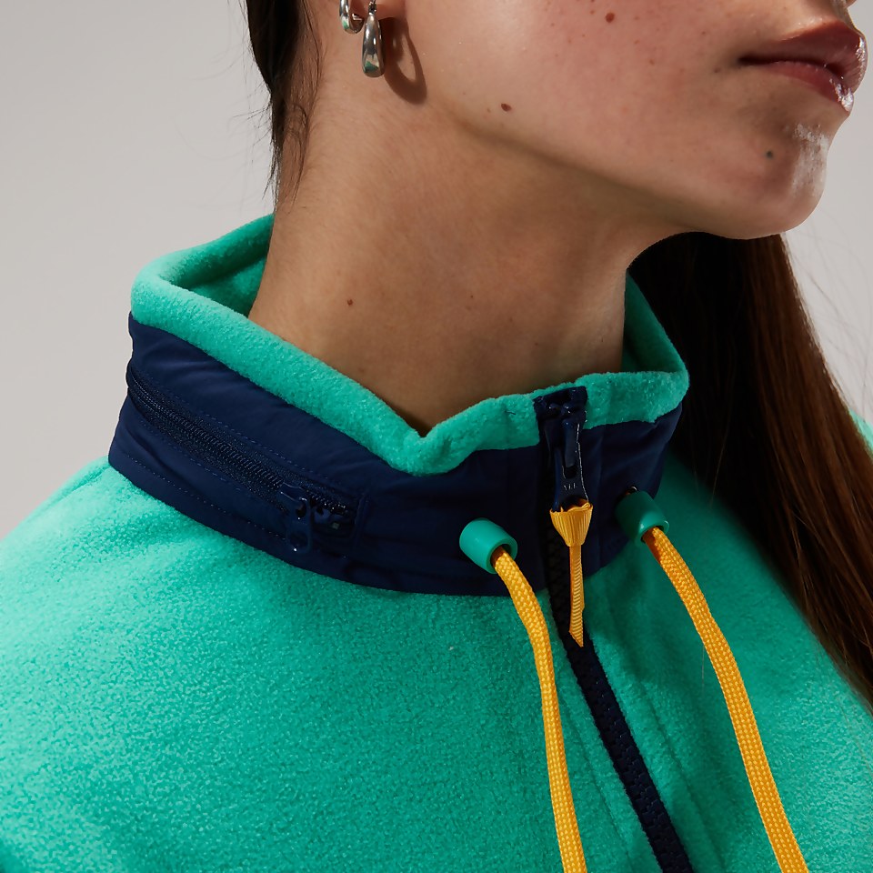 Unisex Ascent 91 Fleece Jacket - Turquoise/Dark Blue