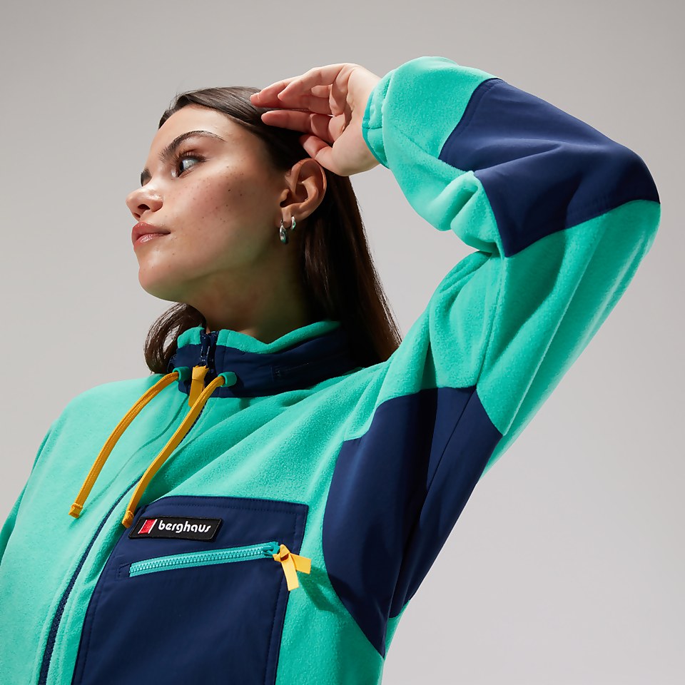 Unisex Ascent 91 Fleece Jacket - Turquoise/Dark Blue