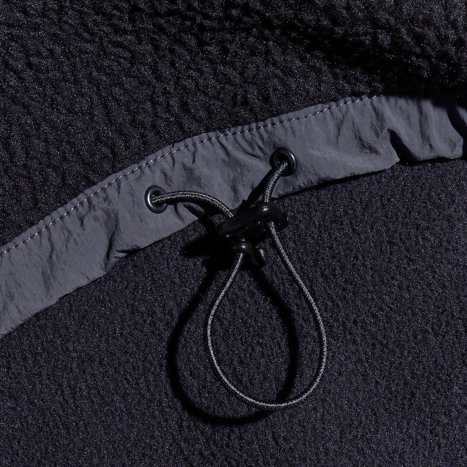 Unisex Urban Oversized Smock Fleece - Black/Grey