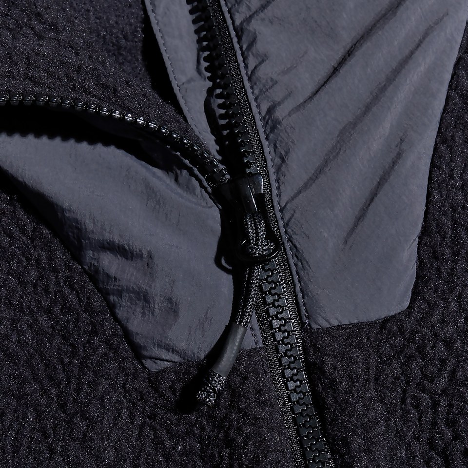 Unisex Urban Oversized Smock Fleece - Black/Grey
