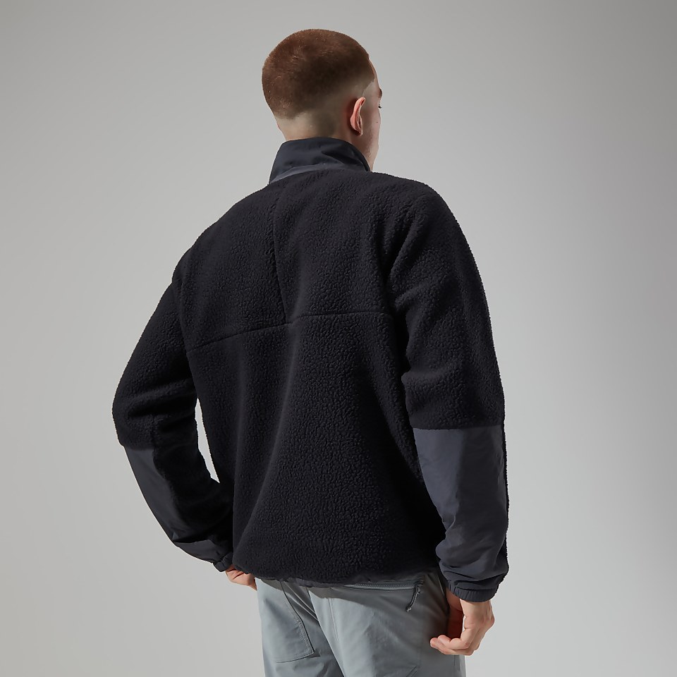 Unisex Urban Oversized Smock Fleece - Black/Grey
