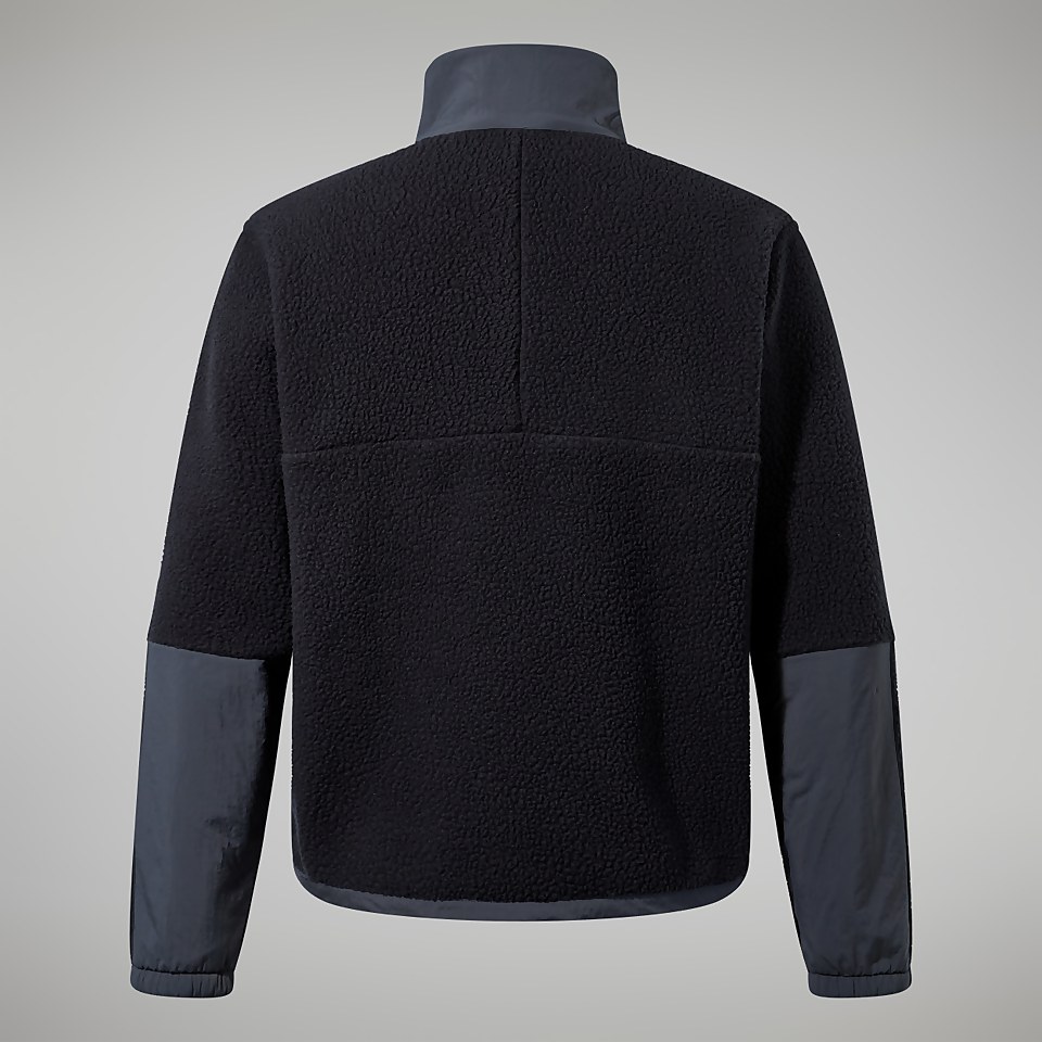 Unisex Urban Oversized Smock Fleece - Black/Grey