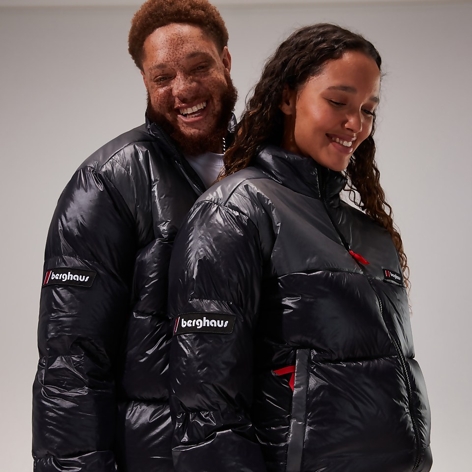 Unisex Blockback Down Jackets - Black/Grey