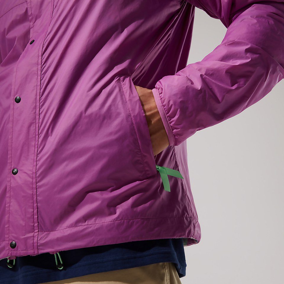 Unisex Reverse Wind Full-zip Fleece - Purple/Turquoise